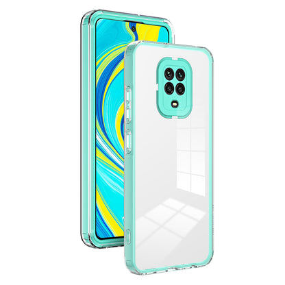 For Xiaomi Redmi Note 9S 4G / Note 9 Pro 4G Case 3-in-1 TPU PC Phone Cover with PC Camera Frame