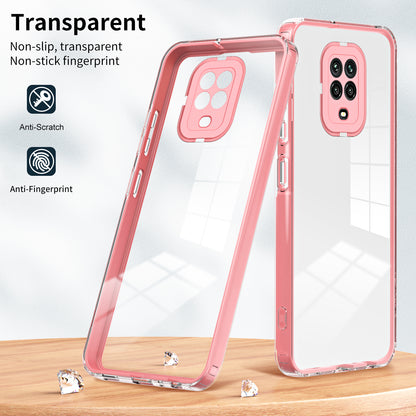 For Xiaomi Redmi Note 9S 4G / Note 9 Pro 4G Case 3-in-1 TPU PC Phone Cover with PC Camera Frame