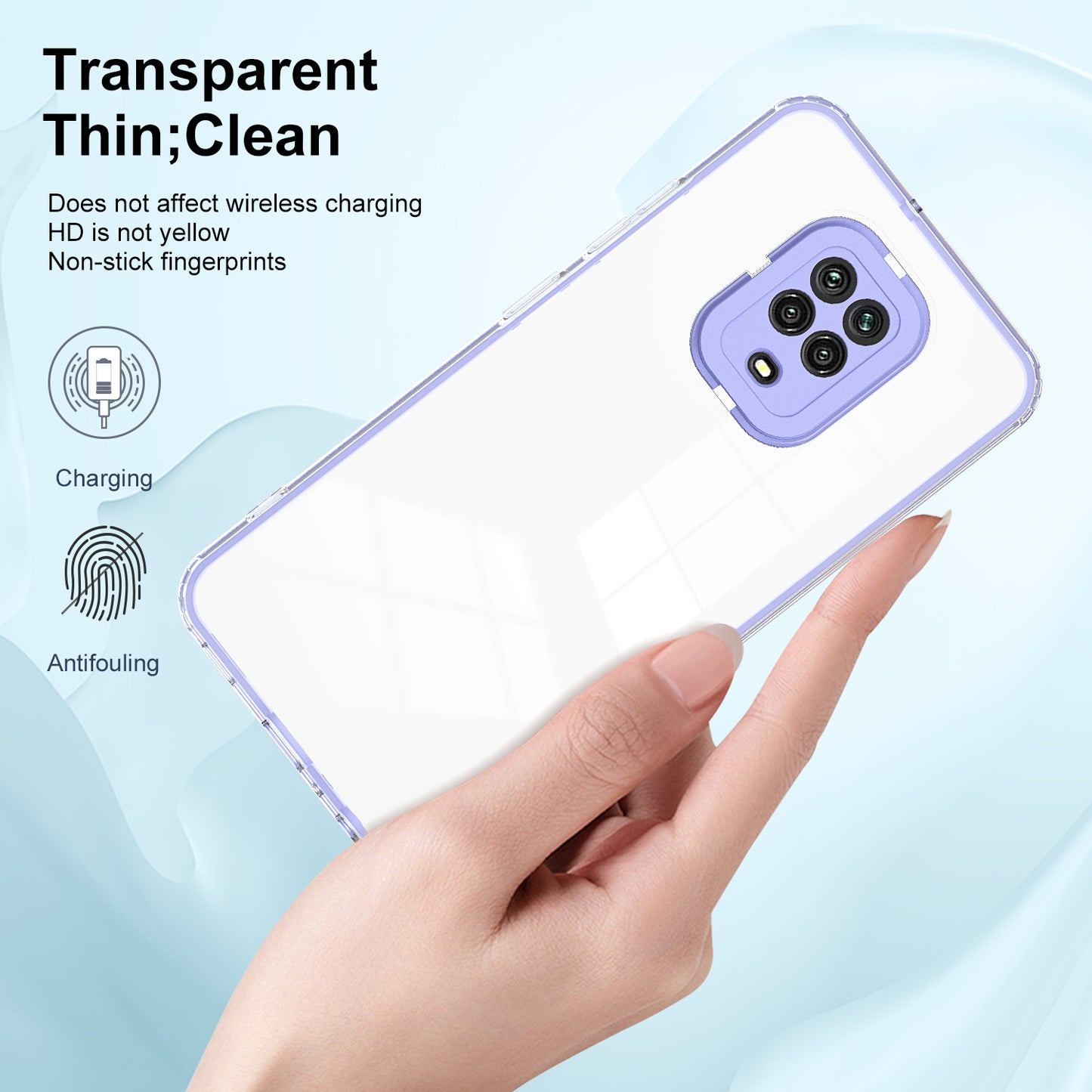 For Xiaomi Redmi Note 9S 4G / Note 9 Pro 4G Case 3-in-1 TPU PC Phone Cover with PC Camera Frame