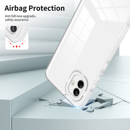 For Samsung Galaxy A04e 4G / F04 4G / M04 4G Shockproof Case 3-in-1 TPU PC Phone Cover with PC Camera Frame