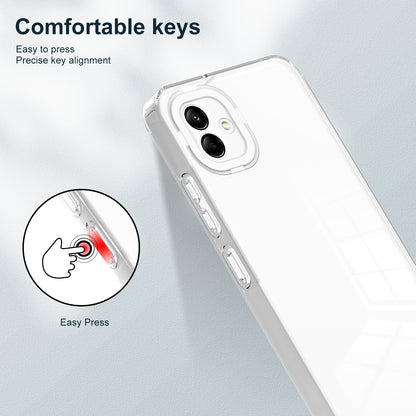 For Samsung Galaxy A04e 4G / F04 4G / M04 4G Shockproof Case 3-in-1 TPU PC Phone Cover with PC Camera Frame