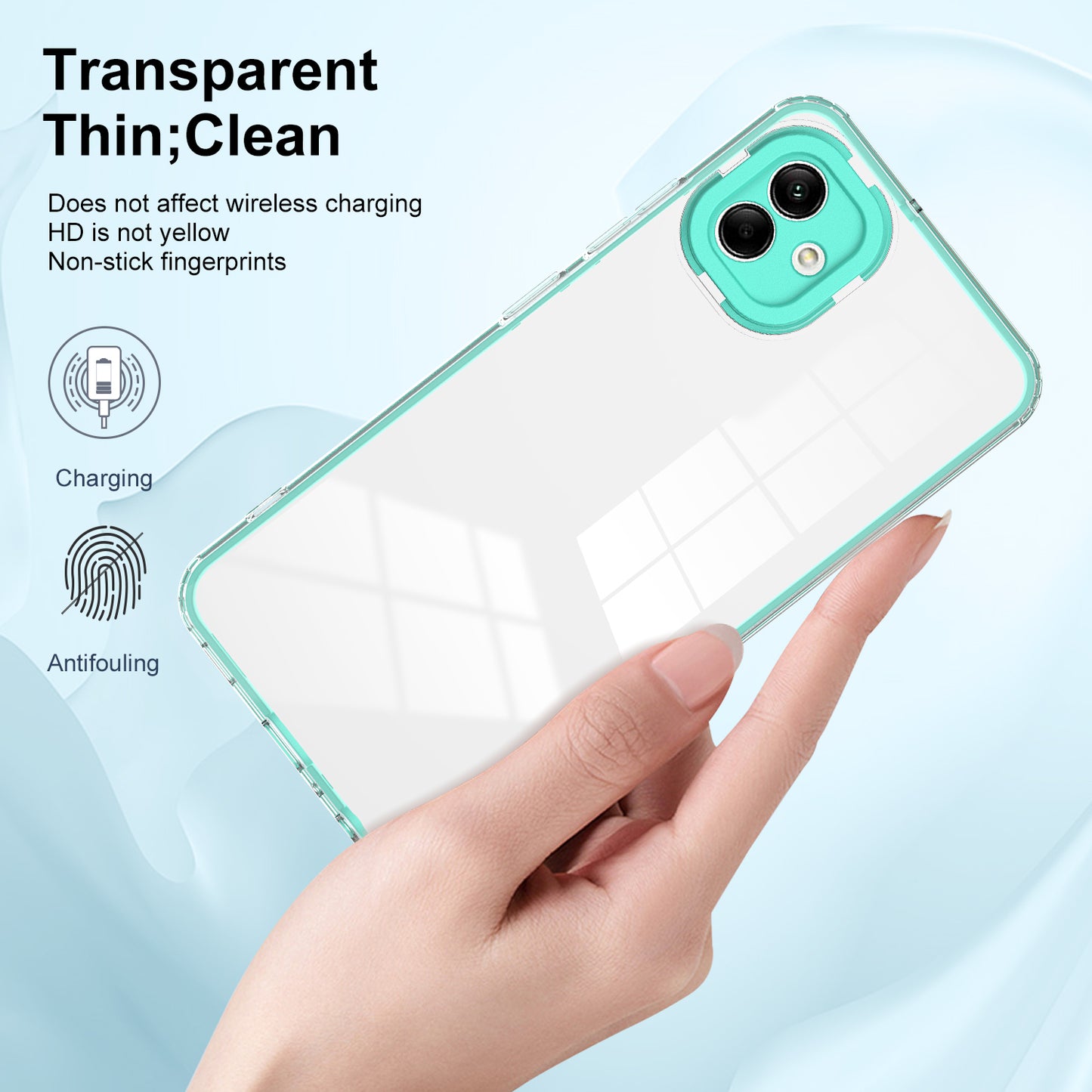 For Samsung Galaxy A04e 4G / F04 4G / M04 4G Shockproof Case 3-in-1 TPU PC Phone Cover with PC Camera Frame