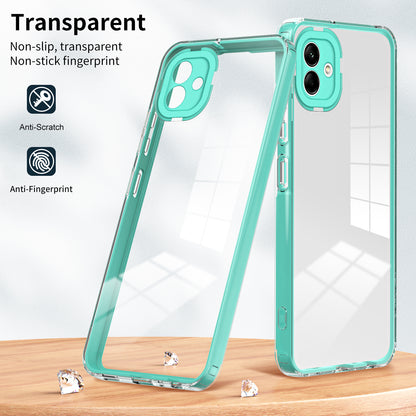 For Samsung Galaxy A04e 4G / F04 4G / M04 4G Shockproof Case 3-in-1 TPU PC Phone Cover with PC Camera Frame