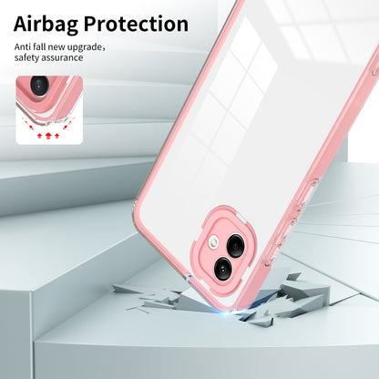 For Samsung Galaxy A04e 4G / F04 4G / M04 4G Shockproof Case 3-in-1 TPU PC Phone Cover with PC Camera Frame