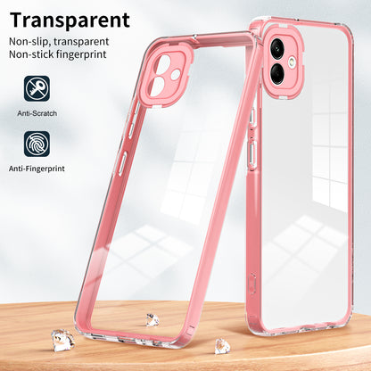 For Samsung Galaxy A04e 4G / F04 4G / M04 4G Shockproof Case 3-in-1 TPU PC Phone Cover with PC Camera Frame