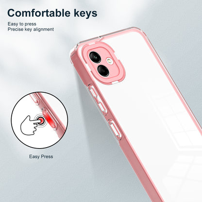 For Samsung Galaxy A04e 4G / F04 4G / M04 4G Shockproof Case 3-in-1 TPU PC Phone Cover with PC Camera Frame