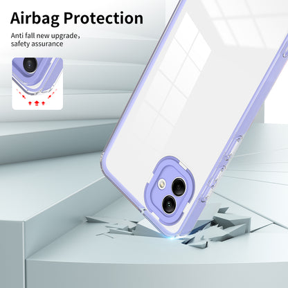 For Samsung Galaxy A04e 4G / F04 4G / M04 4G Shockproof Case 3-in-1 TPU PC Phone Cover with PC Camera Frame