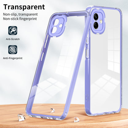 For Samsung Galaxy A04e 4G / F04 4G / M04 4G Shockproof Case 3-in-1 TPU PC Phone Cover with PC Camera Frame