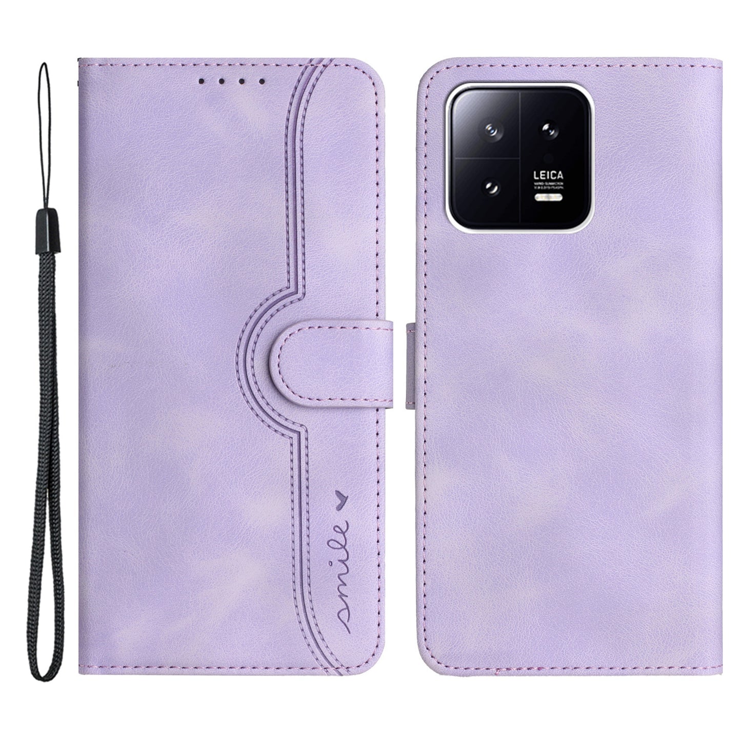 YX003 Phone Shell for Xiaomi 13 5G PU Leather Wallet Phone Stand Case Imprinted Pattern Magnetic Cover