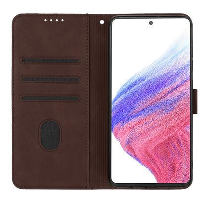 YX003 For Samsung Galaxy A53 5G Phone Shell Wallet PU Leather Imprinted Smile Pattern Phone Stand Case