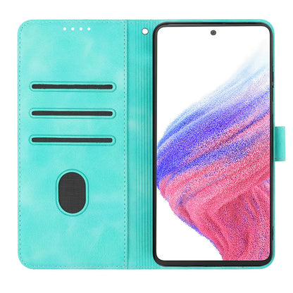 YX003 For Samsung Galaxy A53 5G Phone Shell Wallet PU Leather Imprinted Smile Pattern Phone Stand Case