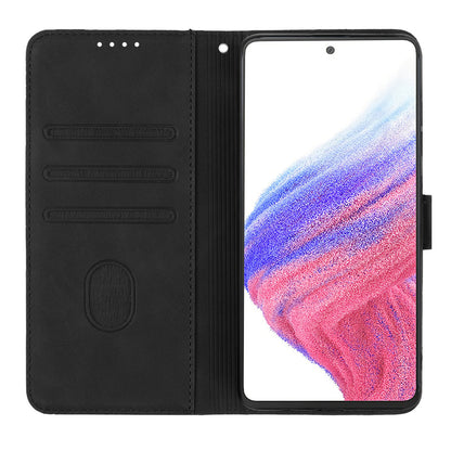 YX003 For Samsung Galaxy A53 5G Phone Shell Wallet PU Leather Imprinted Smile Pattern Phone Stand Case