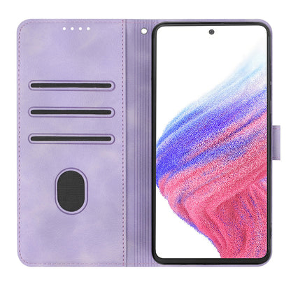 YX003 For Samsung Galaxy A53 5G Phone Shell Wallet PU Leather Imprinted Smile Pattern Phone Stand Case