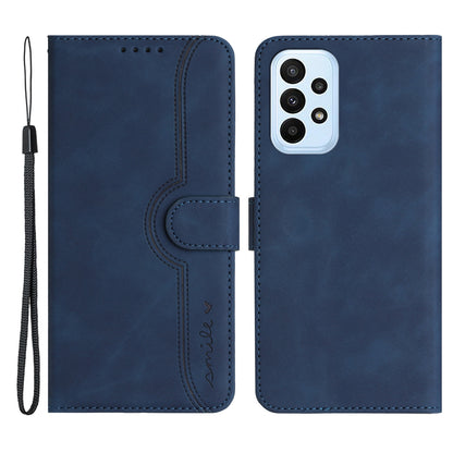 YX003 For Samsung Galaxy A53 5G Phone Shell Wallet PU Leather Imprinted Smile Pattern Phone Stand Case