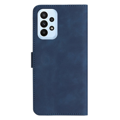 YX003 For Samsung Galaxy A73 5G PU Leather Wallet Phone Stand Case Imprinted Smile Pattern Cell Phone Cover