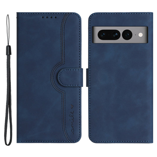 YX003 Phone Stand Case for Google Pixel 7 Pro 5G PU Leather Imprinted Pattern Wallet Cover