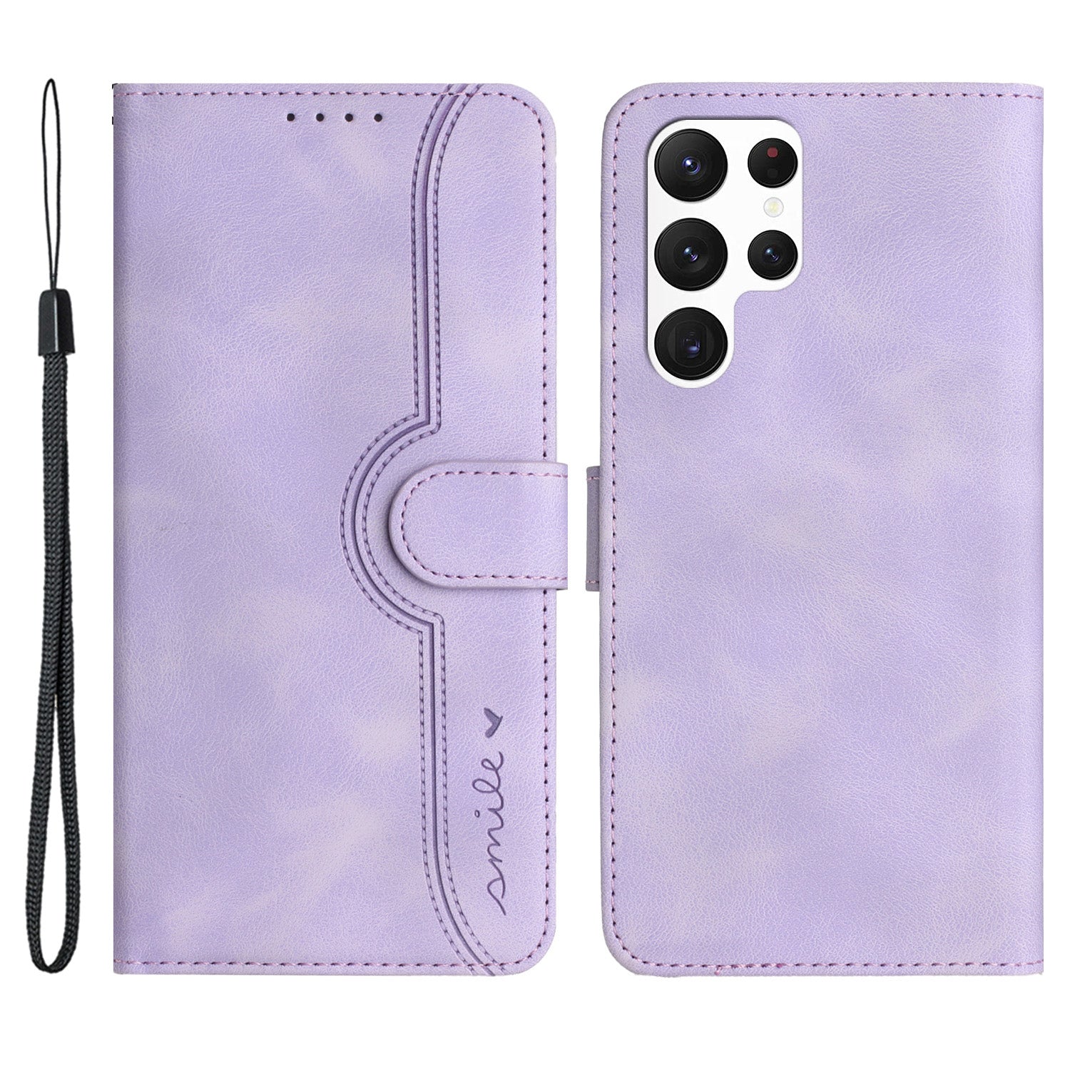 YX003 For Samsung Galaxy S23 Ultra PU Leather Cover Wallet Stand Imprinted Pattern Phone Case