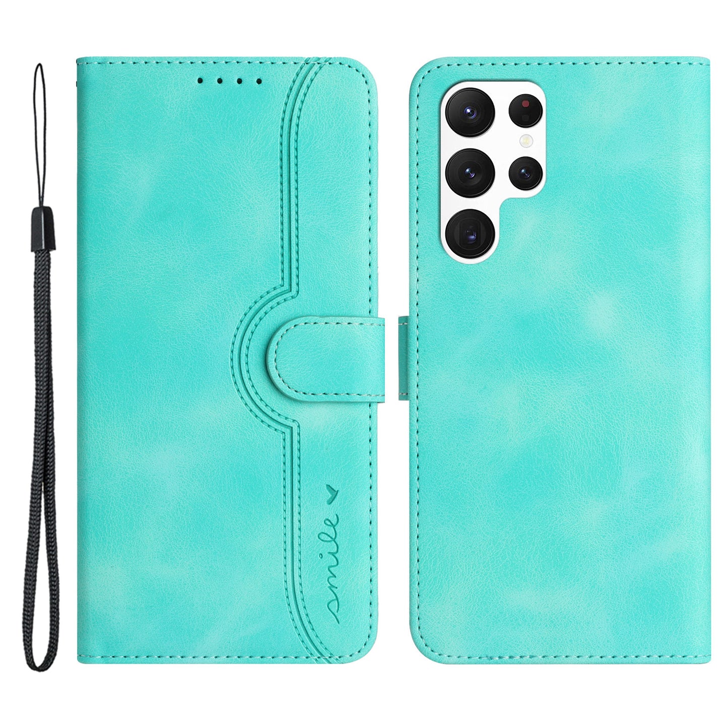 YX003 For Samsung Galaxy S23 Ultra PU Leather Cover Wallet Stand Imprinted Pattern Phone Case