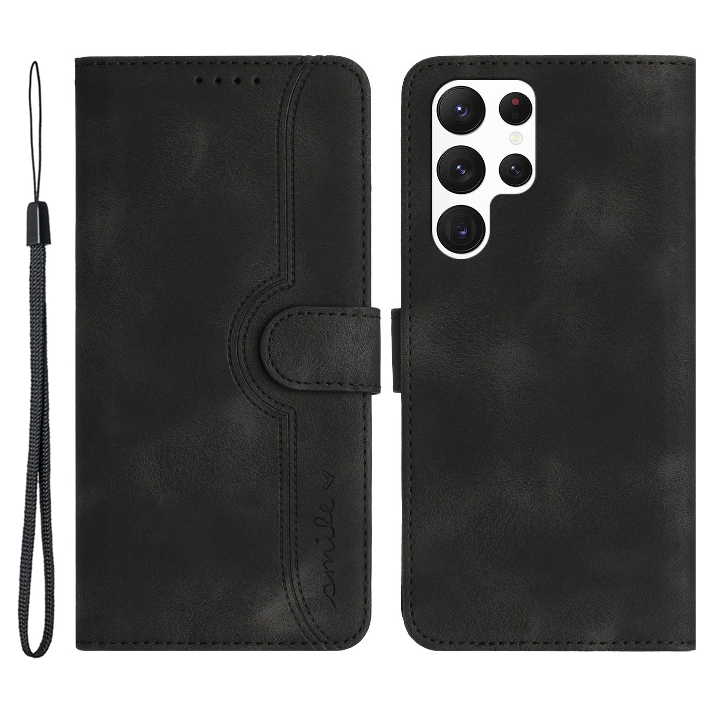 YX003 For Samsung Galaxy S23 Ultra PU Leather Cover Wallet Stand Imprinted Pattern Phone Case