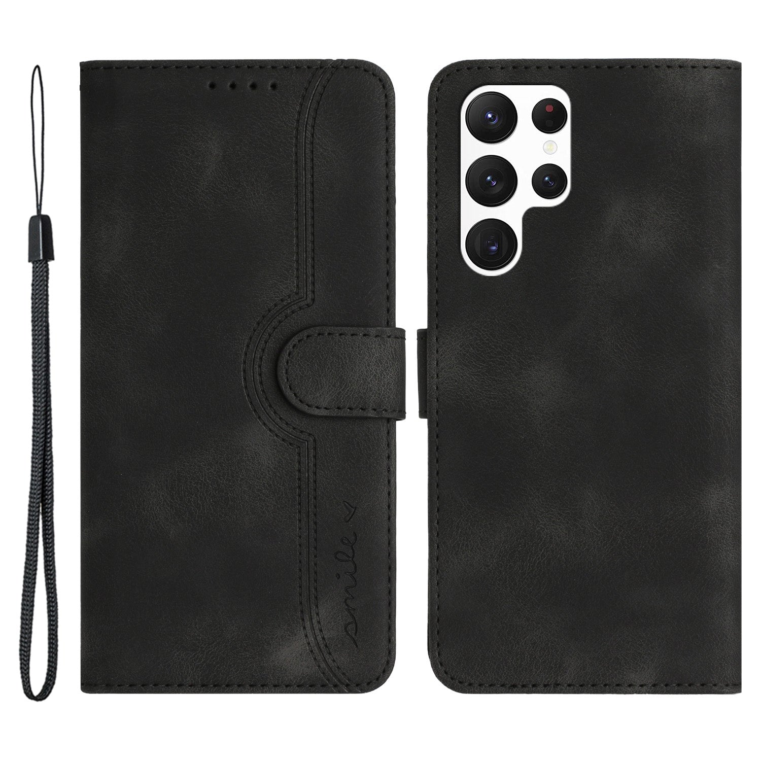 YX003 For Samsung Galaxy S23 Ultra PU Leather Cover Wallet Stand Imprinted Pattern Phone Case
