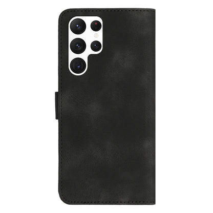 YX003 For Samsung Galaxy S23 Ultra PU Leather Cover Wallet Stand Imprinted Pattern Phone Case