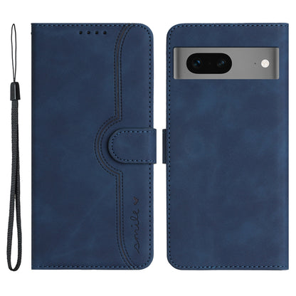 YX003 For Google Pixel 7 5G Smile Pattern Imprinted Leather Cover Phone Stand Case Wallet