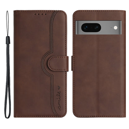 YX003 For Google Pixel 7 5G Smile Pattern Imprinted Leather Cover Phone Stand Case Wallet