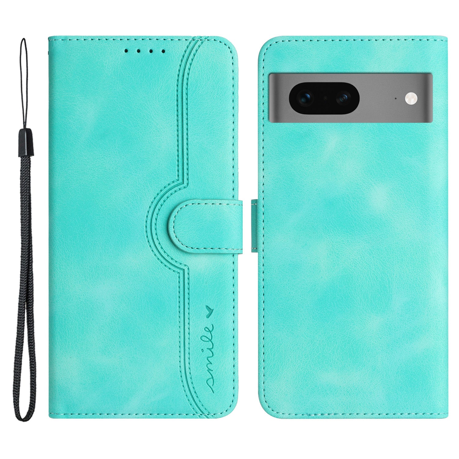 YX003 For Google Pixel 7 5G Smile Pattern Imprinted Leather Cover Phone Stand Case Wallet