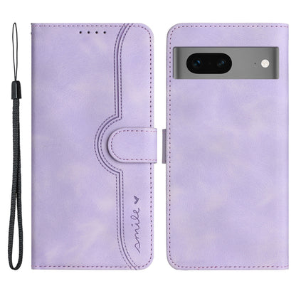 YX003 For Google Pixel 7 5G Smile Pattern Imprinted Leather Cover Phone Stand Case Wallet