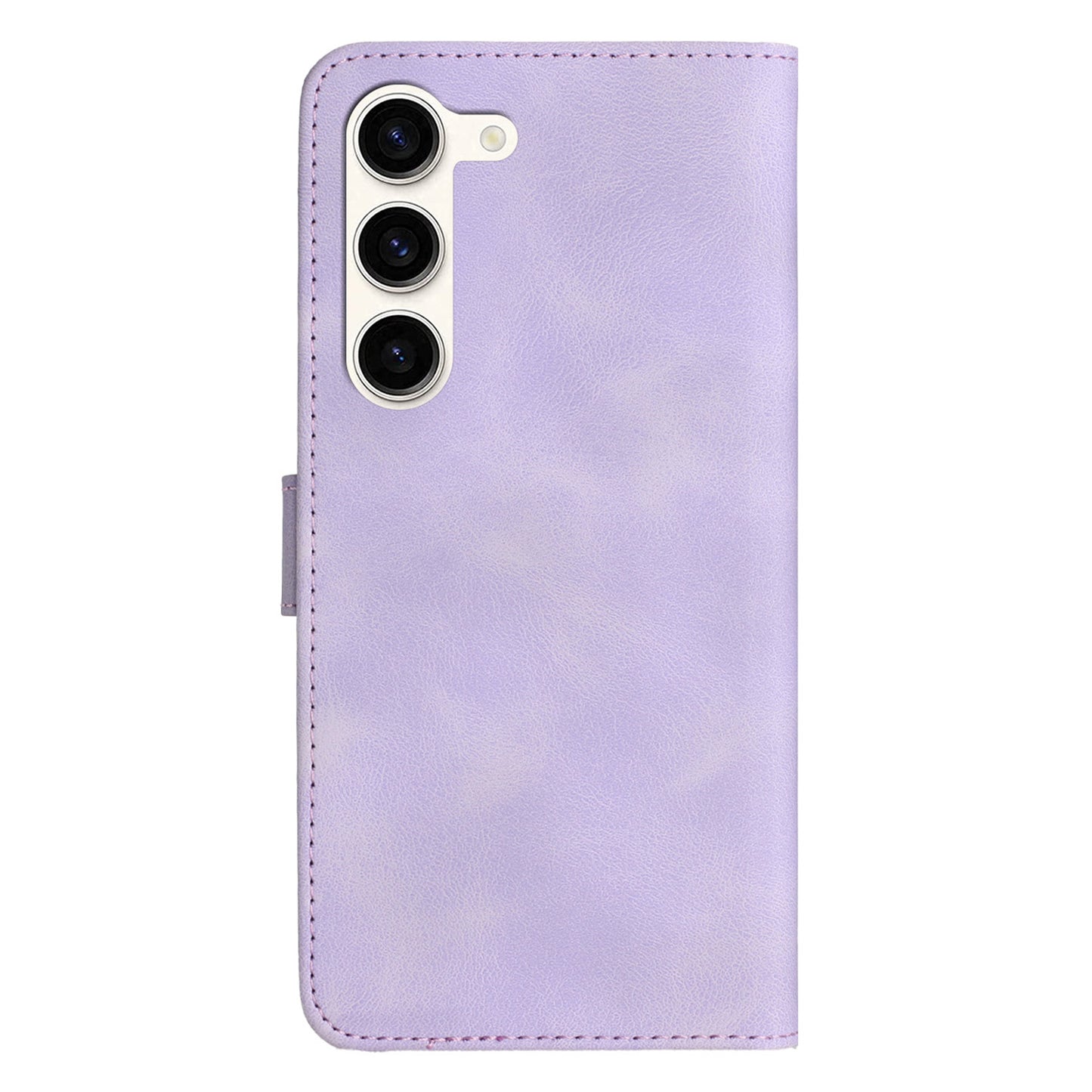 YX003 For Samsung Galaxy S23 Cell Phone Case Anti-Scratch PU Leather Wallet Stand Imprinted Smile Pattern Cover