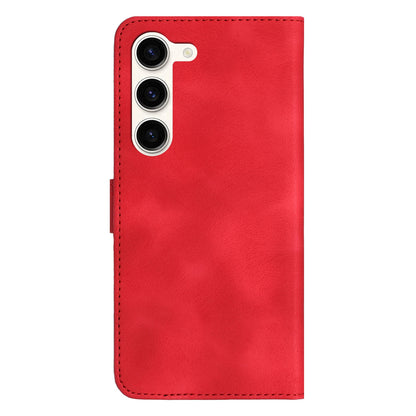 YX003 For Samsung Galaxy S23 Cell Phone Case Anti-Scratch PU Leather Wallet Stand Imprinted Smile Pattern Cover