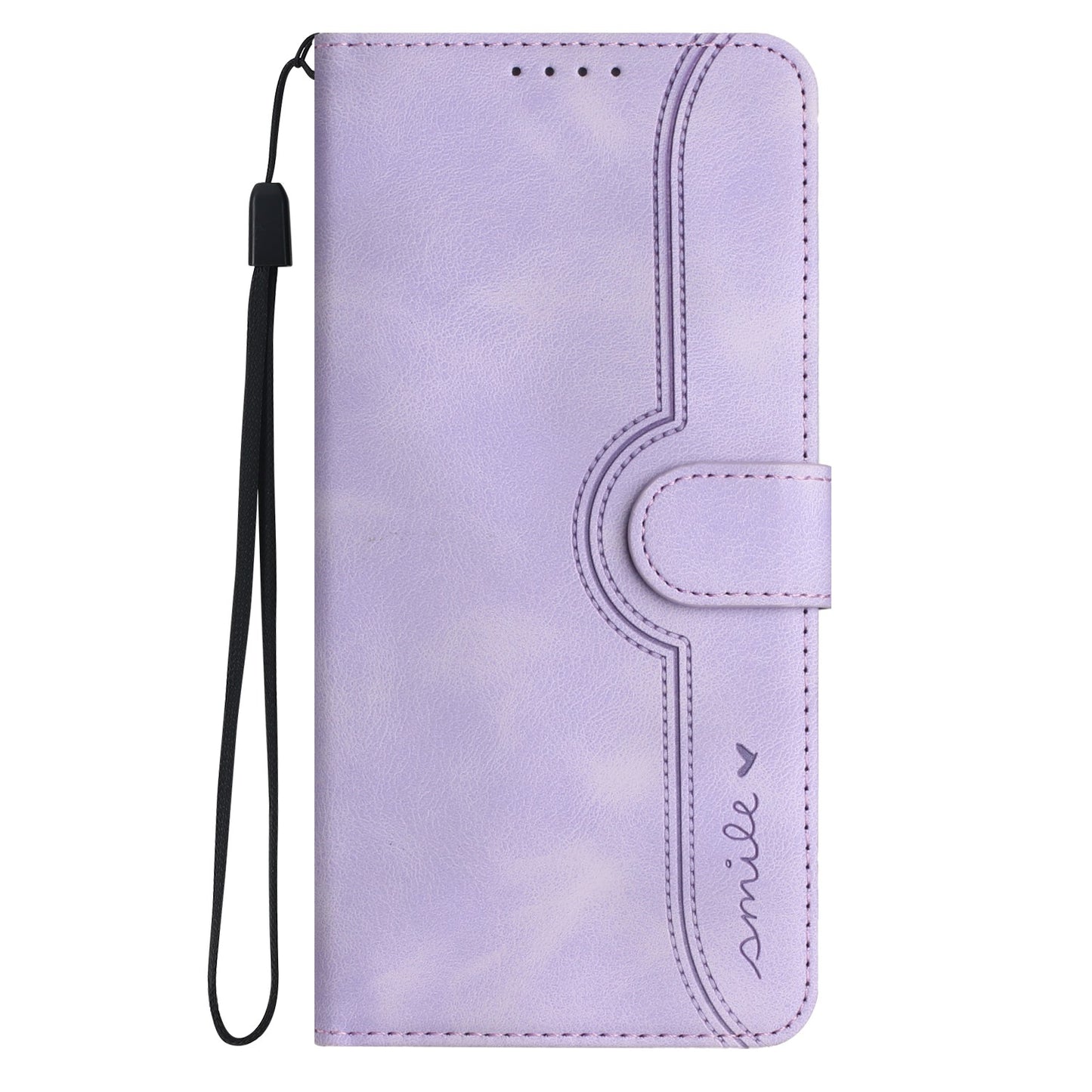 YX003 For iPhone 14 Pro Max Imprinted Smile Pattern Phone Case PU Leather Wallet Stand Cover