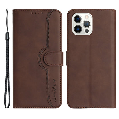 YX003 For iPhone 14 Pro Max Imprinted Smile Pattern Phone Case PU Leather Wallet Stand Cover