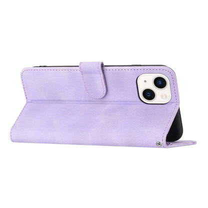 YX003 Phone Case for iPhone 14 Plus PU Leather Wallet Stand Imprinted Pattern Cover
