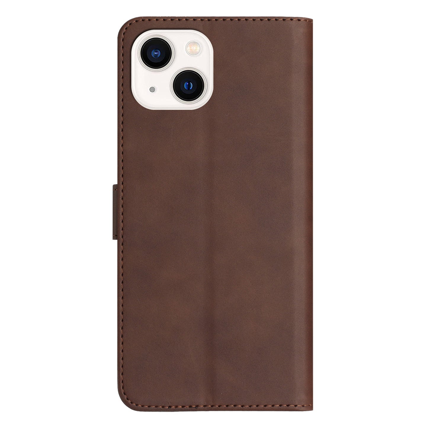 YX003 Phone Case for iPhone 14 Plus PU Leather Wallet Stand Imprinted Pattern Cover