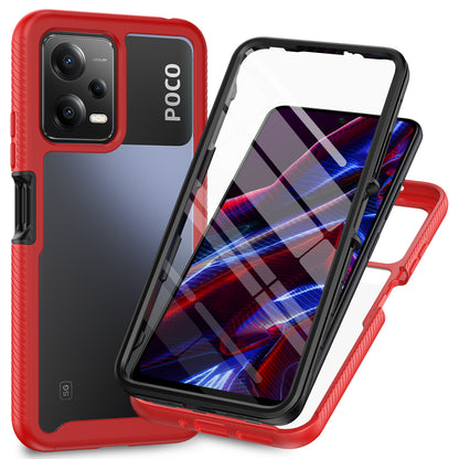 PC + TPU Phone Case for Xiaomi Redmi Note 12 5G (China) / (India) / (Global) / Poco X5 5G , Full Protection Cover with PET Film