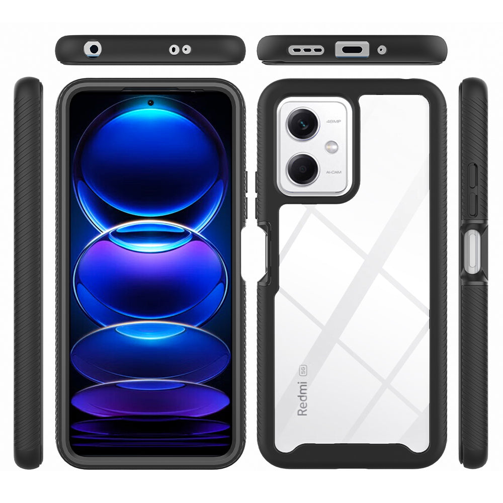 PC + TPU Phone Case for Xiaomi Redmi Note 12 5G (China) / (India) / (Global) / Poco X5 5G , Full Protection Cover with PET Film
