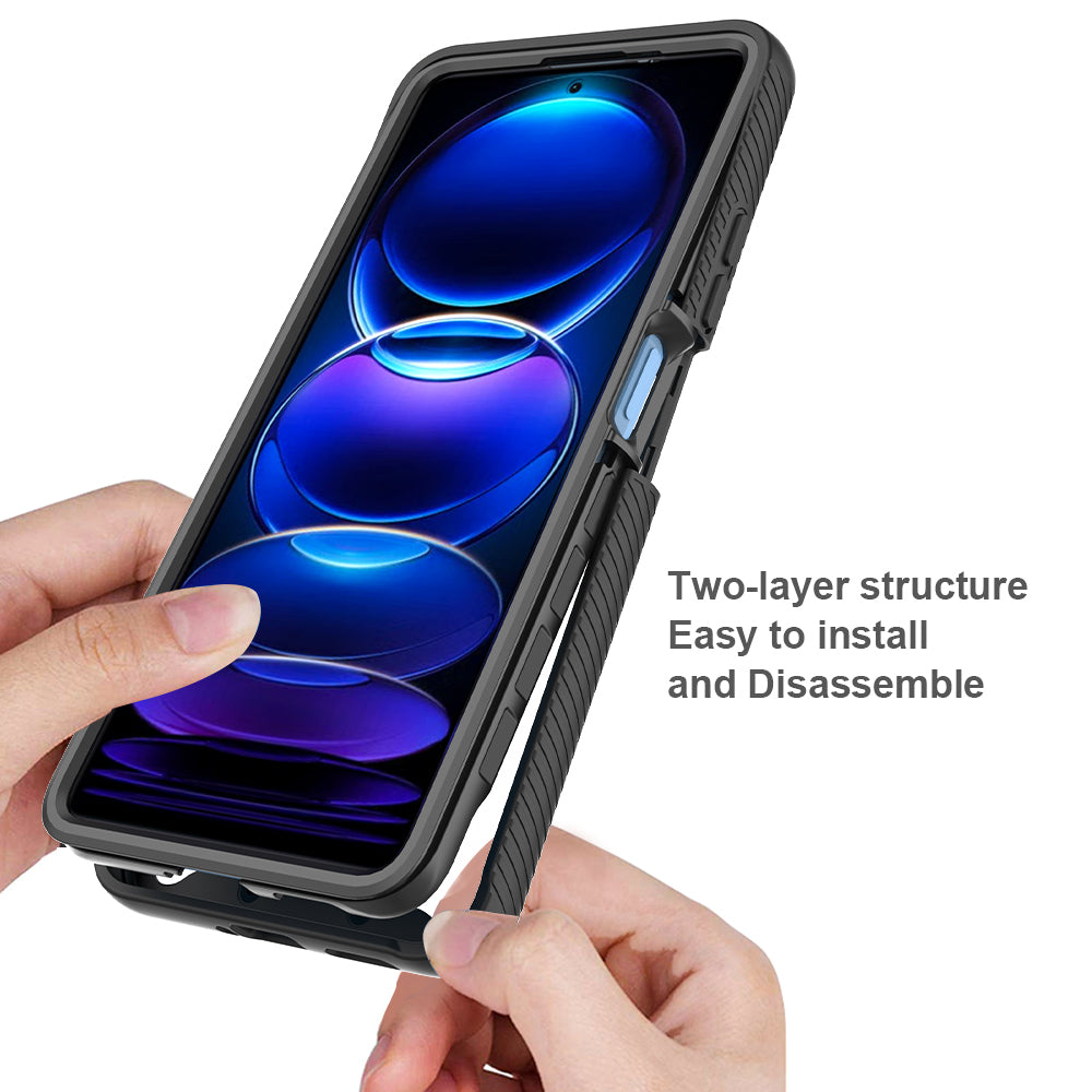 Clear Phone Case for Xiaomi Redmi Note 12 Pro 5G / Note 12 Pro Speed 5G / Poco X5 Pro 5G , PC+TPU Protective Cover with PET Film