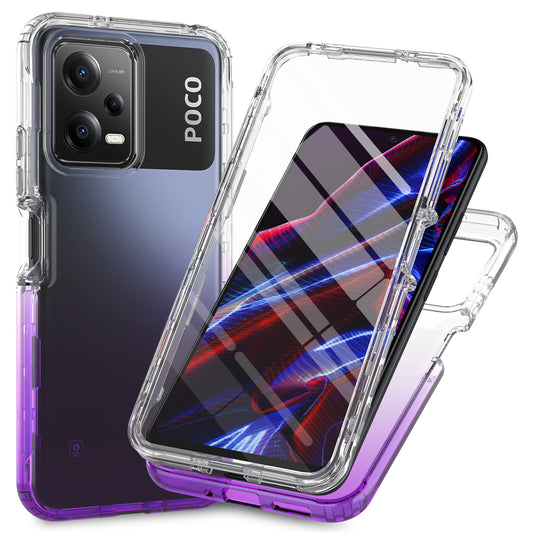 PC + TPU Phone Case for Xiaomi Redmi Note 12 5G (China) / (India) / (Global) / Poco X5 5G , Drop Protection Gradient Cover with PET Film