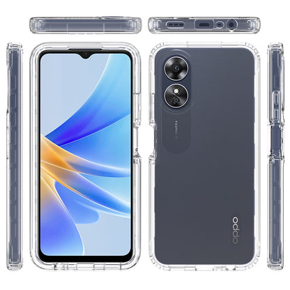 For Oppo A17 4G Gradient Phone Case PC + TPU Full Body Protective Cover with PET Screen Protector
