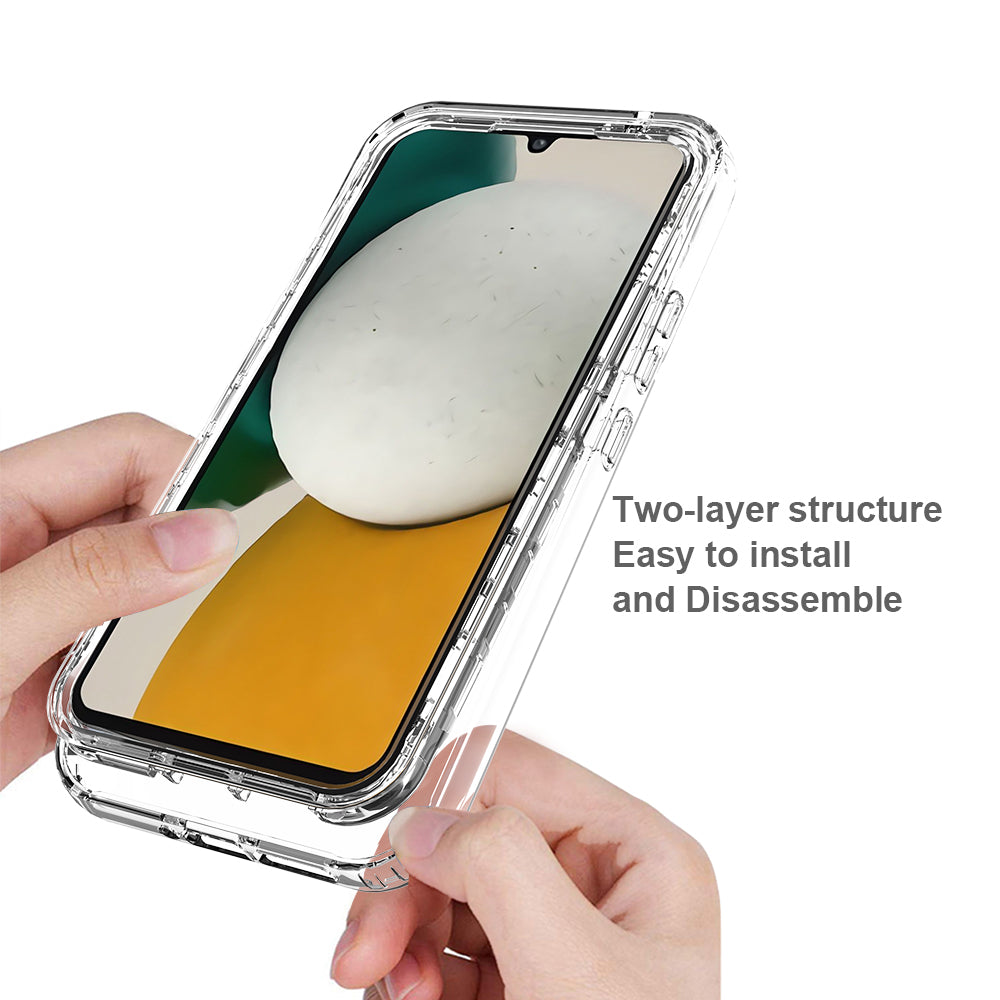 For Samsung Galaxy A34 5G PC TPU Phone Case Gradient Color Cell Phone Shell with PET Screen Protector