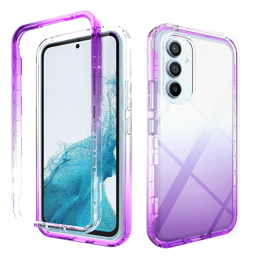 For Samsung Galaxy A54 5G Protective Case Gradient Color Anti-Drop Phone Case TPU PC Clear Phone Cover