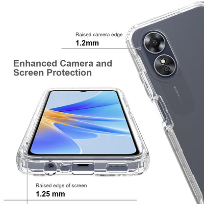 Gradient Color Phone Case for Oppo A17 4G TPU PC Case Anti-Drop Protective Phone Shell