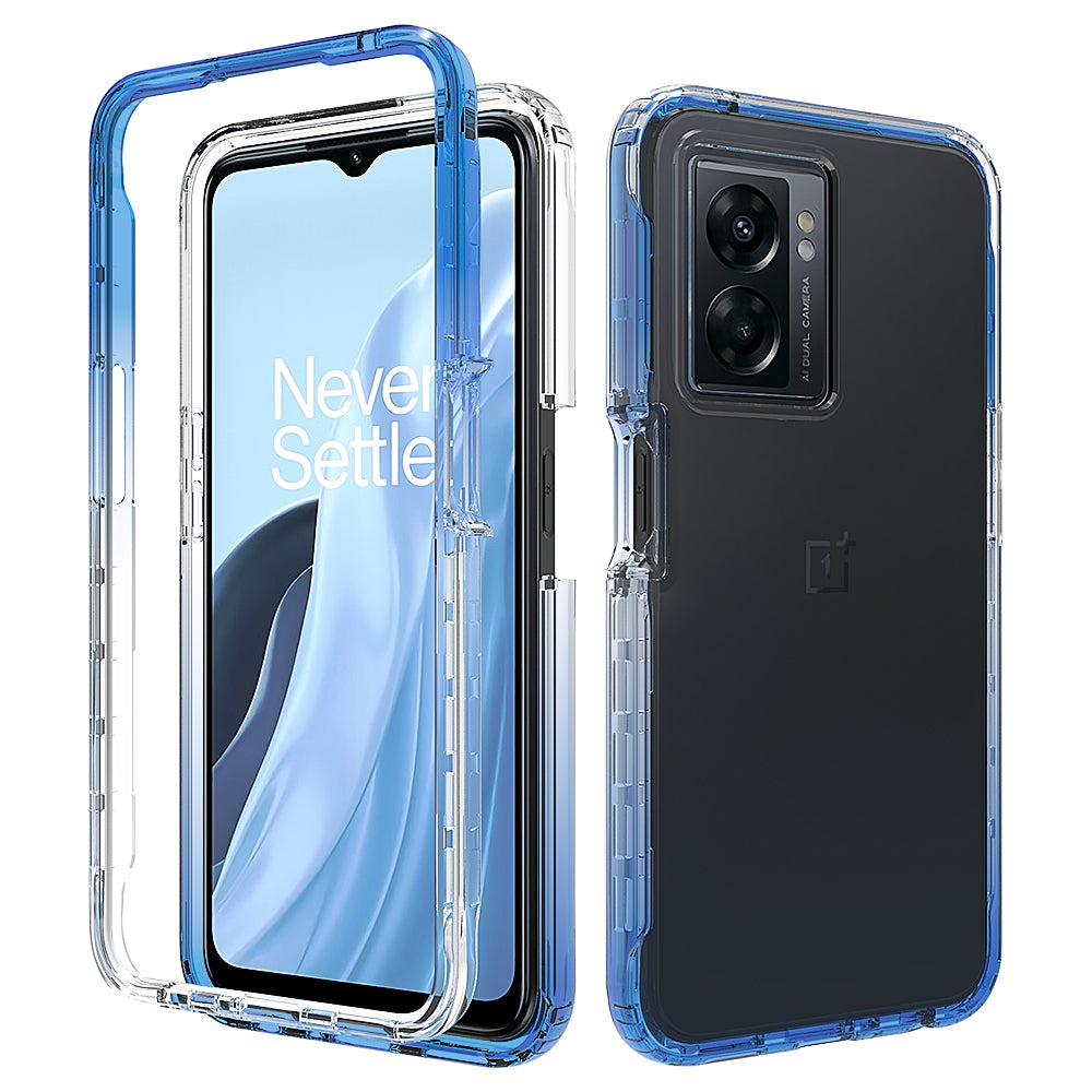 For OnePlus Nord N300 5G / Oppo A57 4G / A57 (2022) 5G / A77 4G / A77 5G Gradient Color Case TPU PC Phone Shell