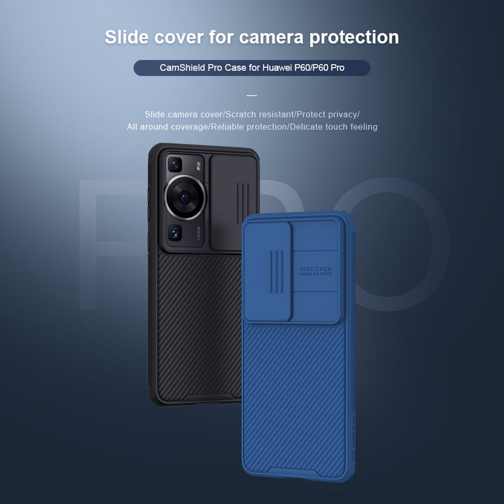 NILLKIN CamShield Pro Series for Huawei P60 / P60 Pro Phone Case PC+TPU Cover with Slide Camera Protection