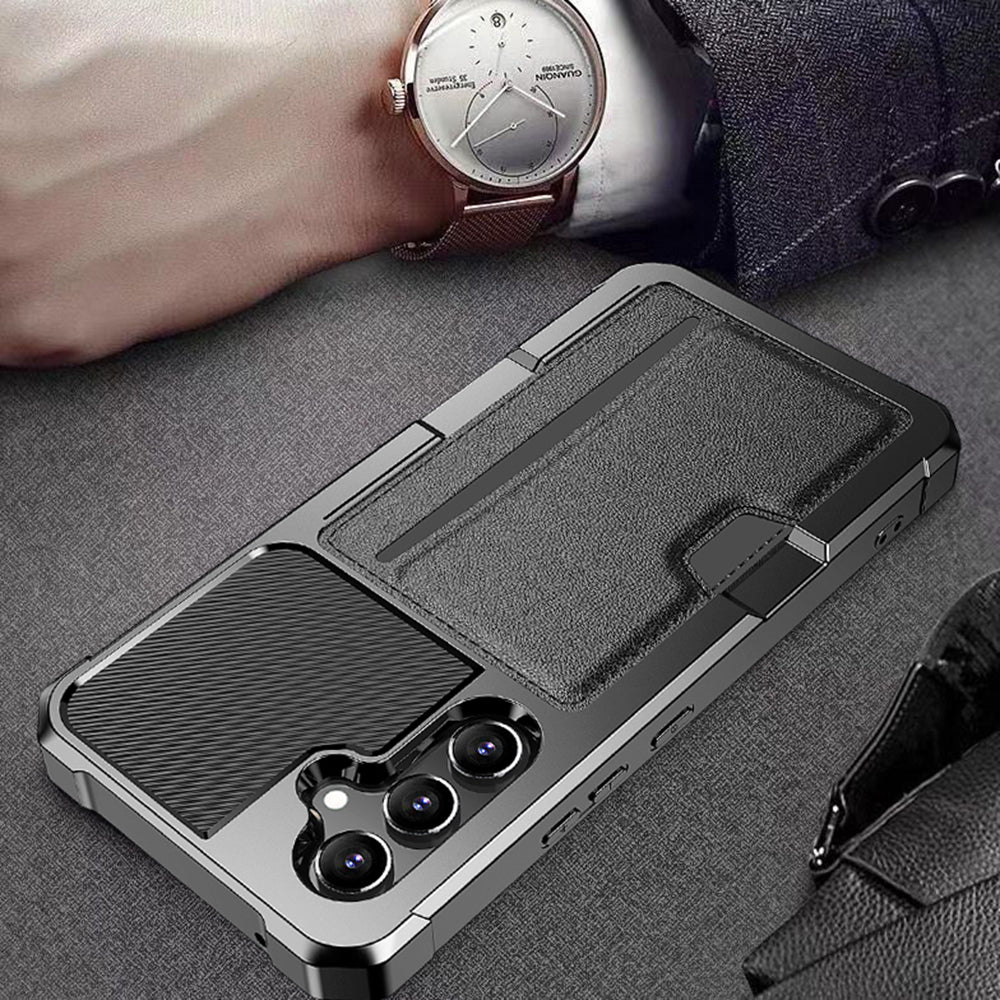 For Samsung Galaxy A34 5G Case ZM02 PU Leather Coated Protective Case Card Slot TPU Phone Shell