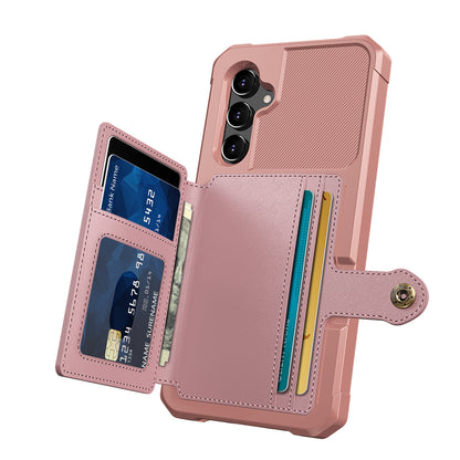 ZM03 For Samsung Galaxy A34 5G Kickstand Case PU Leather Coated TPU Phone Shell with Card Holder