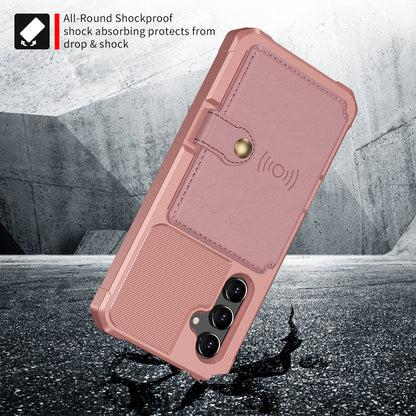 ZM03 For Samsung Galaxy A34 5G Kickstand Case PU Leather Coated TPU Phone Shell with Card Holder