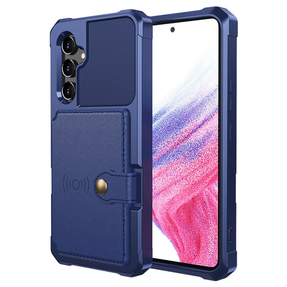 ZM03 For Samsung Galaxy A34 5G Kickstand Case PU Leather Coated TPU Phone Shell with Card Holder