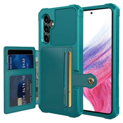 ZM03 For Samsung Galaxy A34 5G Kickstand Case PU Leather Coated TPU Phone Shell with Card Holder